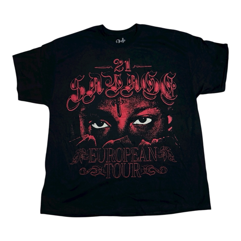 21 Savage European Tour Hip-Hop Oversized Tee XL - New Never Worn